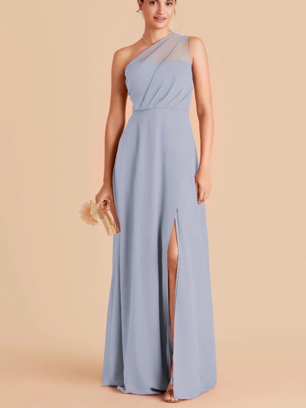Birdie Grey Kira Dress Chiffon Dusty Blue size M